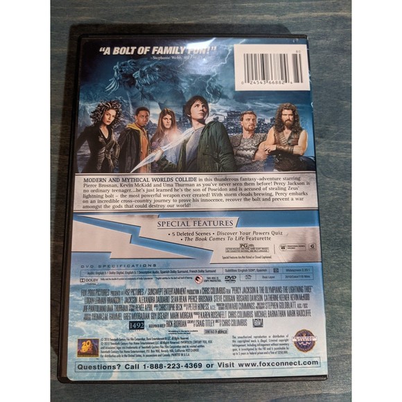 Percy Jackson & The Olympians The Lightning Thief DVD - Picture 2 of 2